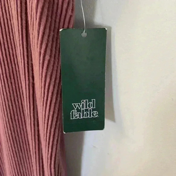 Women’s Wild‎ Fable Pant Sz Large Purple  a turned up Waist & Ribbed Fabric NWT - Picture 3 of 9